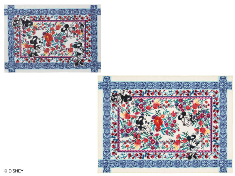 DRM-1060  (MICKEY / Royal garden RUG ミッキー / ロイヤルガーデンラグ #3 ブルー)