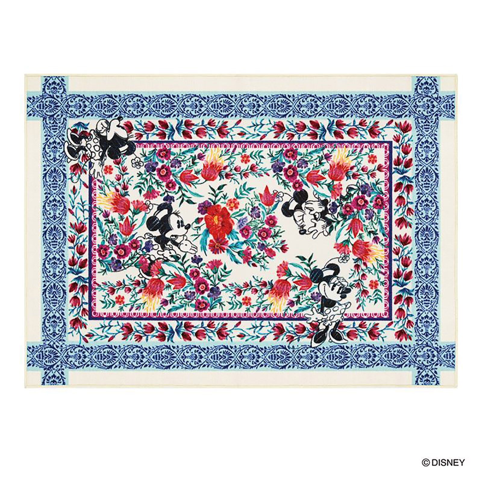 DRM-1060  (MICKEY / Royal garden RUG ミッキー / ロイヤルガーデンラグ #3 ブルー)