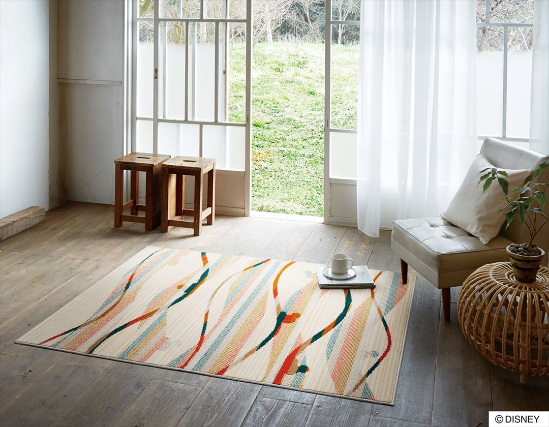 DRM-106A (MICKEY / Candy line RUG ミッキー / キャンディラインラグ #6 オレンジ)