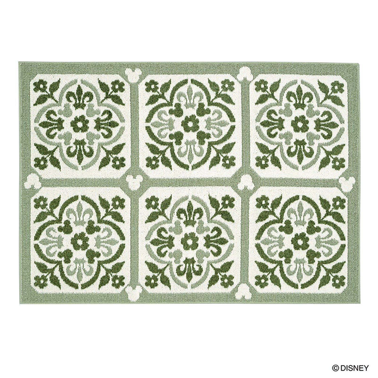 DRM-1072 (MICKEY / Carreaux RUG ミッキー / カローラグ #4 グリーン