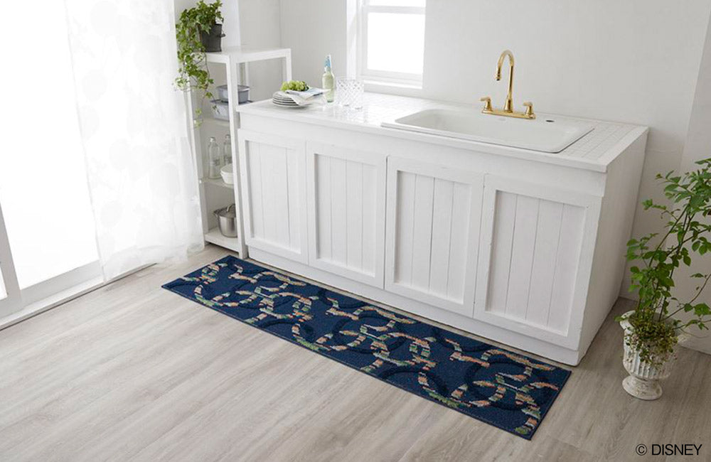DMM-5094 (MICKEY / Mitsumaru circle KITCHEN MAT ミッキー / ミツマルサークルキッチンマット #39 ネイビー)