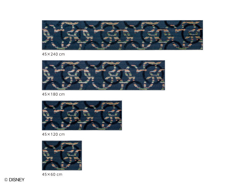 DMM-5094 (MICKEY / Mitsumaru circle KITCHEN MAT ミッキー / ミツマルサークルキッチンマット #39 ネイビー)