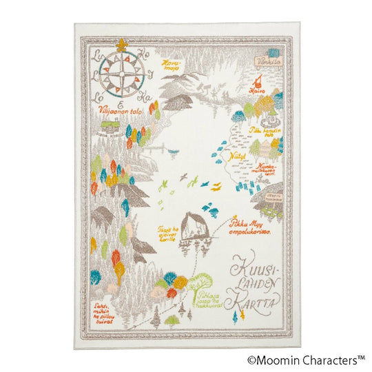 ムーミン谷の地図 ラグ / ムーミンダニノチズ ラグ  (#1 アイボリー)