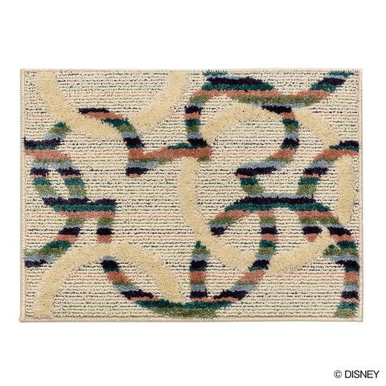 DMM-5094  (MICKEY / Mitsumaru circle KITCHEN MAT  ミッキー / ミツマルサークルキッチンマット #1 アイボリー)