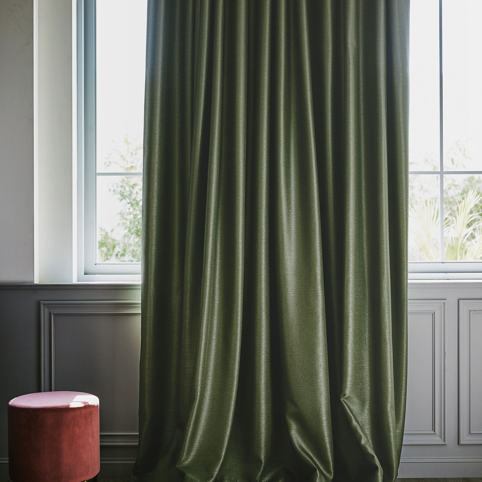 スミノエ オーダーカーテン 幅約182cm×高さ191cm×2枚（タッセル付） スミノエ ［オーダーカーテン］ 遮光カーテン V-1283（トリノサンポ